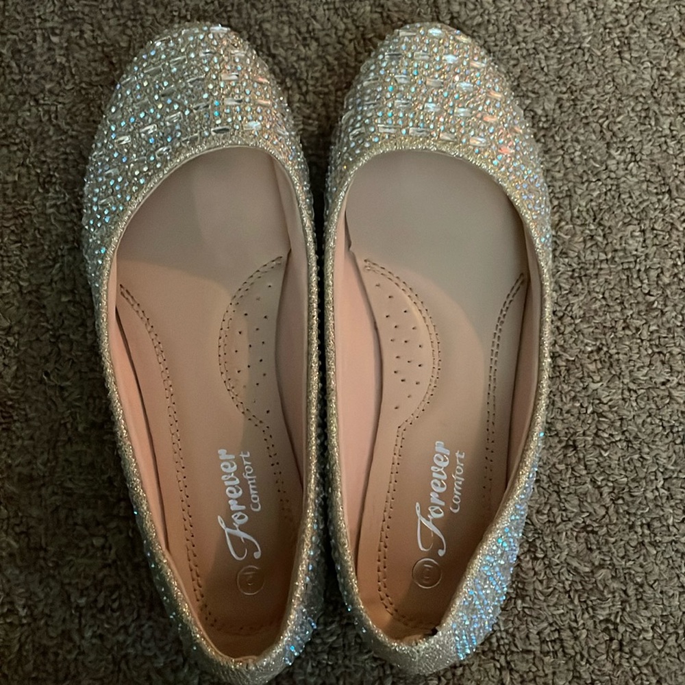 Glittery flats